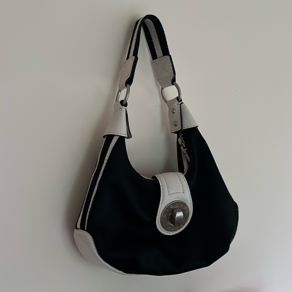 Michael Kors S Size Interwoven Canvas Shoulder Bag